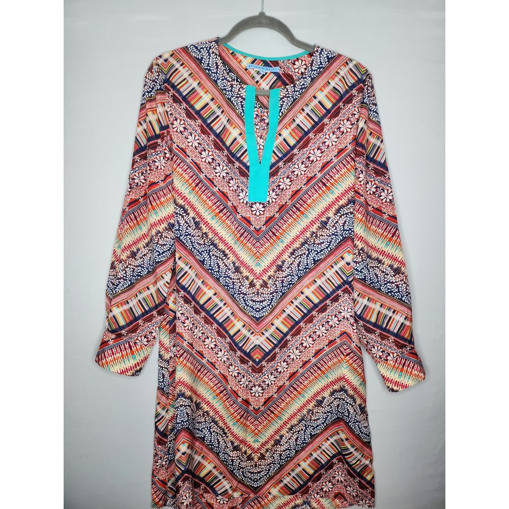 Antonio Melani Bohemian Sheath Dress‎ Size 10 Multicolored Aztec